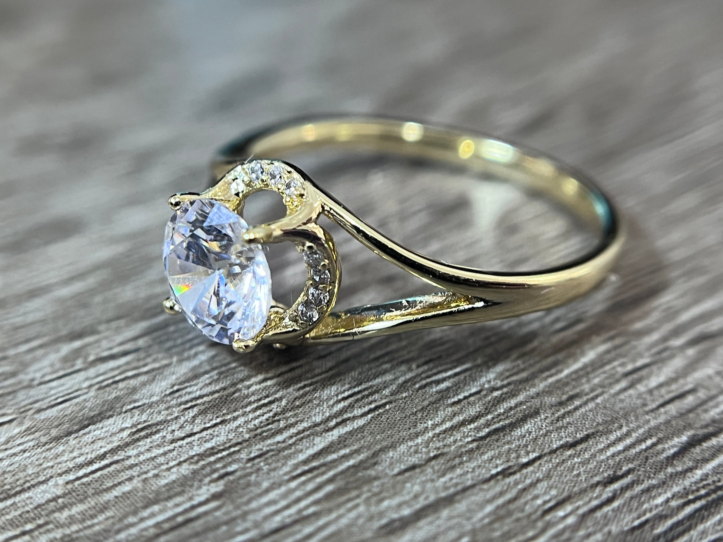 Diamond Round Rose Promise Ring