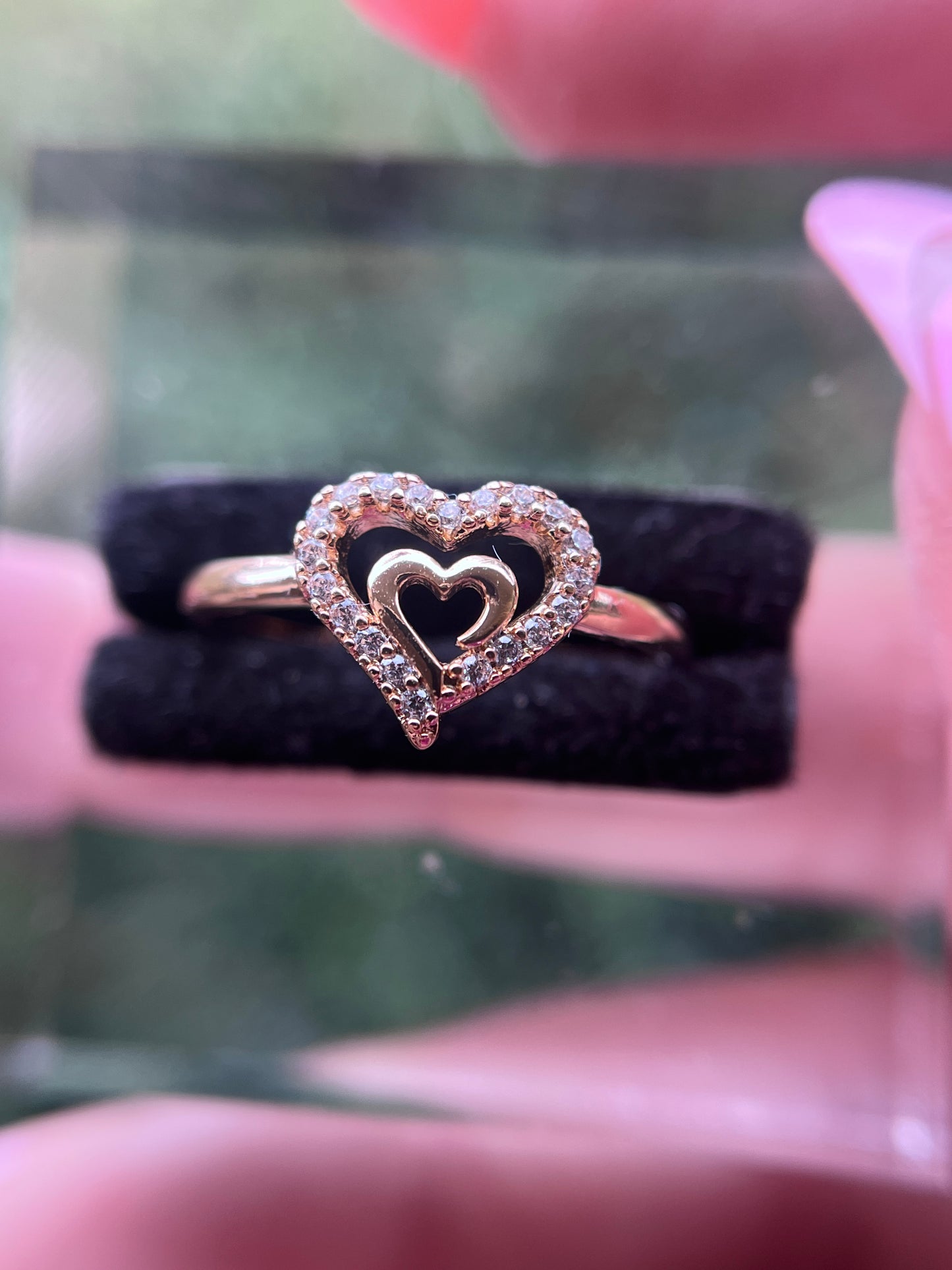 Sweet Double Shaped Heart Ring