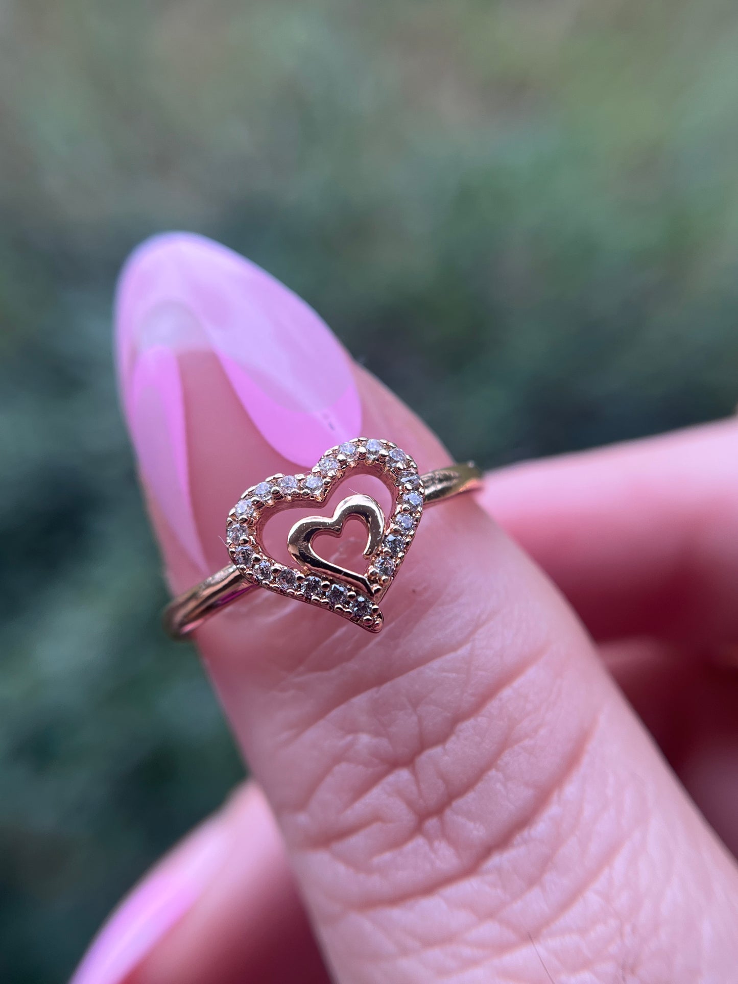 Sweet Double Shaped Heart Ring