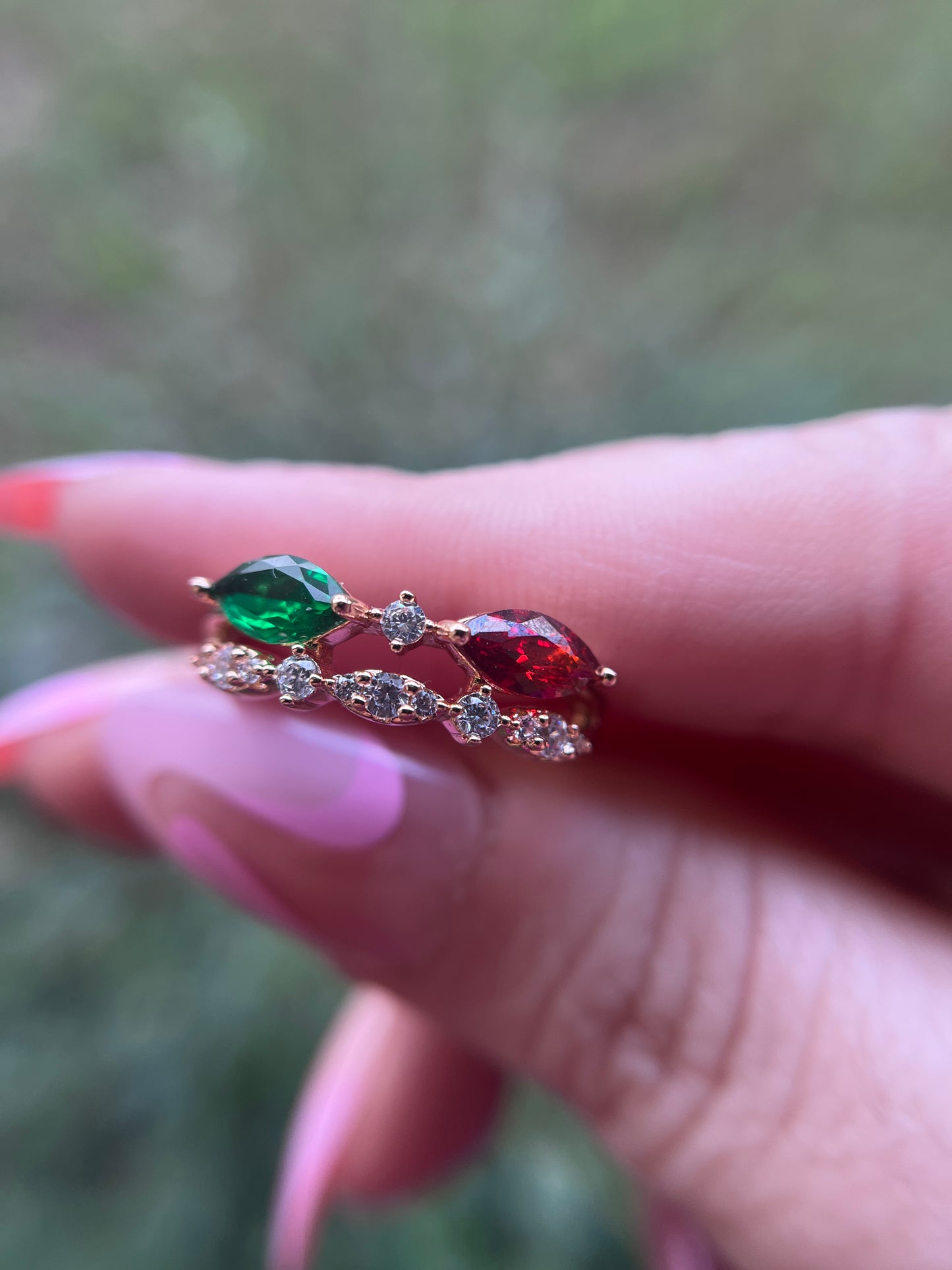 Ruby Emerald Sapphire Ring