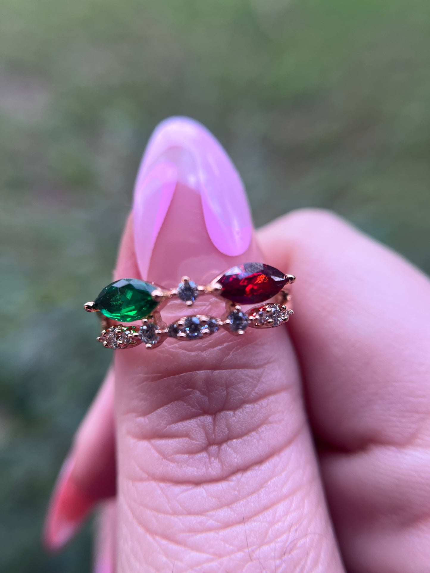 Ruby Emerald Sapphire Ring