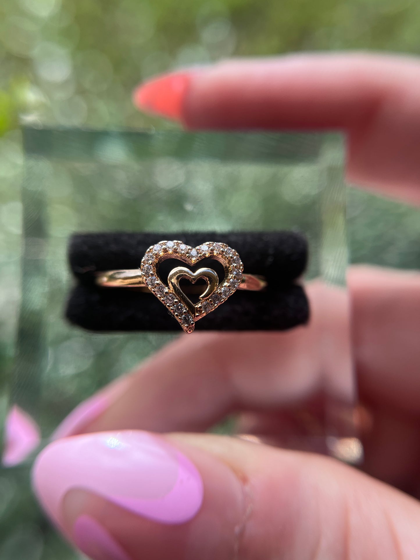 Sweet Double Shaped Heart Ring