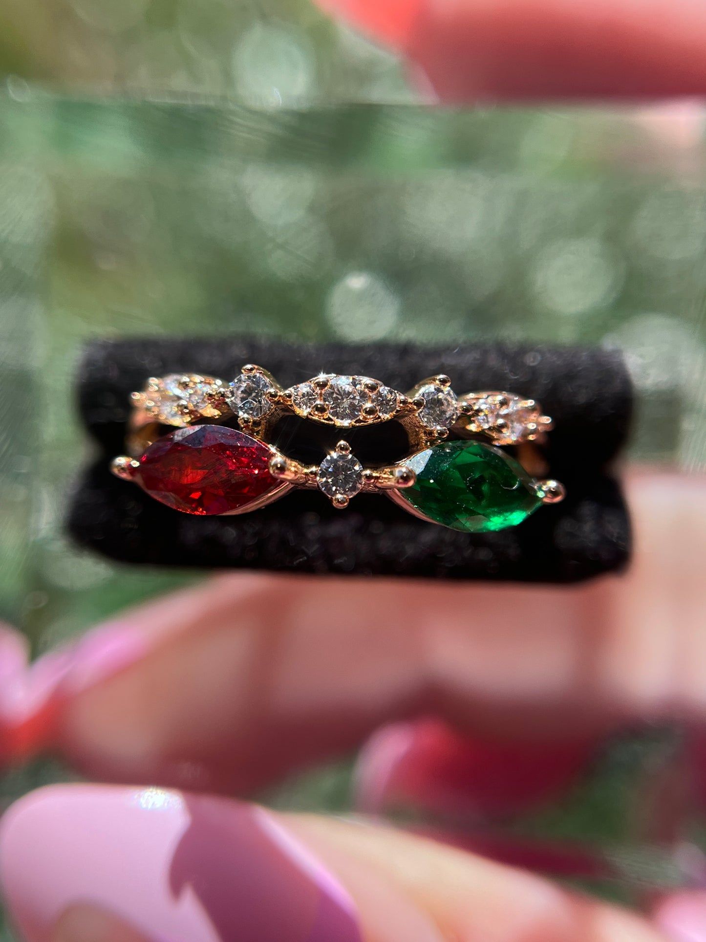 Ruby Emerald Sapphire Ring