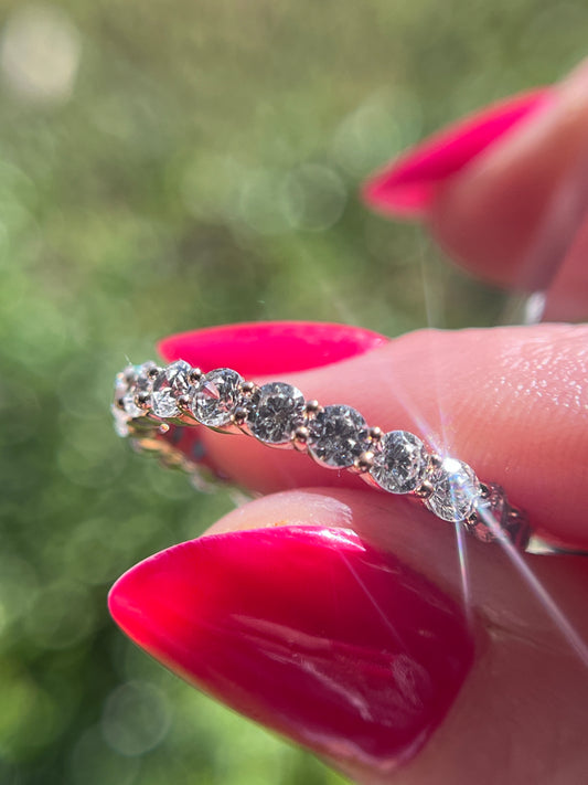 Rhinestone Stackable Ring Size 8